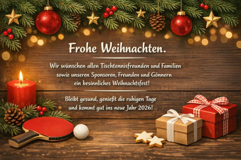 Die TTF Kreuzau wünscht Frohe Weihnachten
